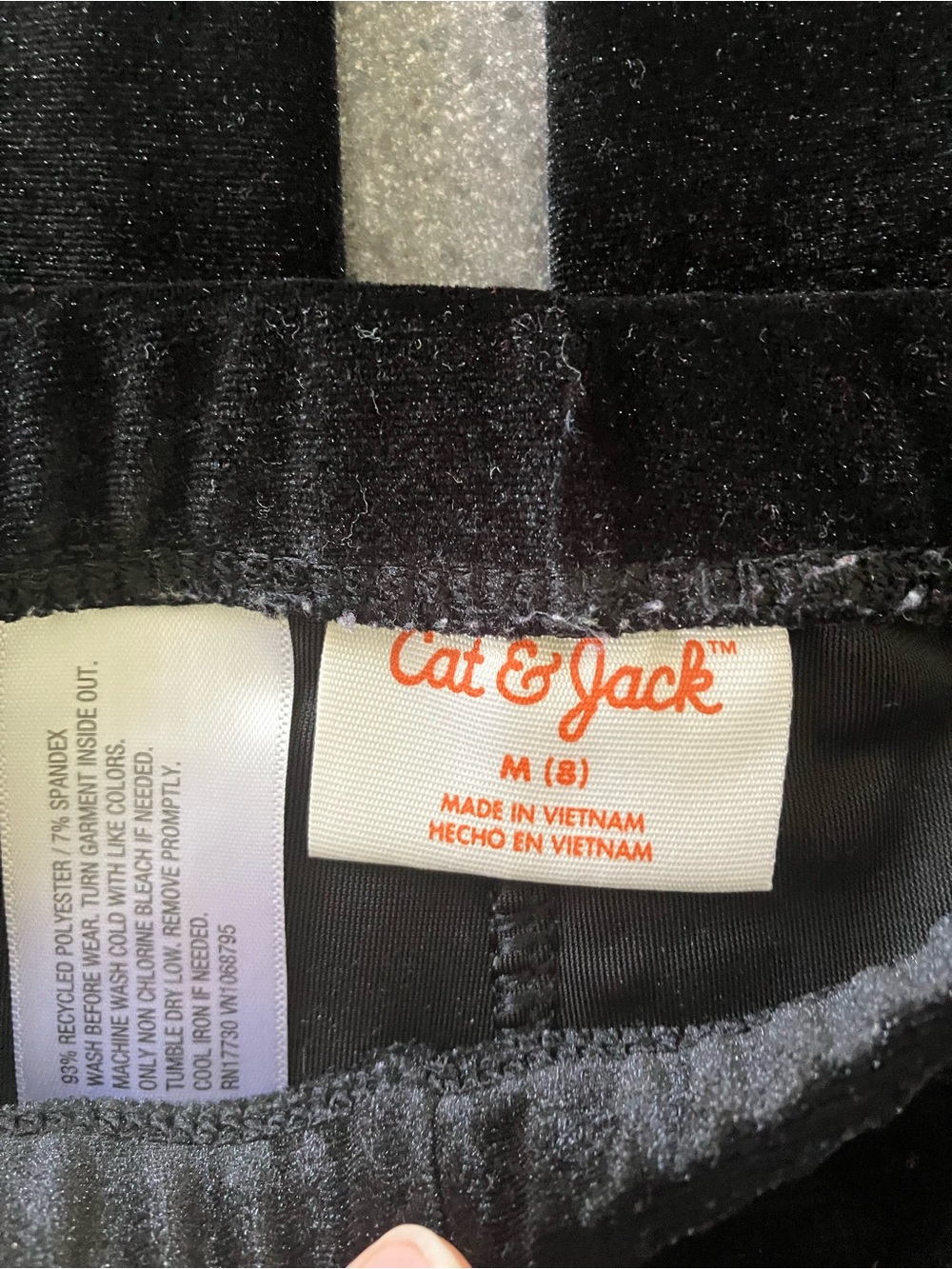 Cat & Jack Black Velvet Leggings - Picture 3 of 5